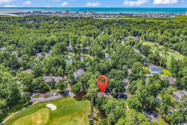 1221 Tidewater Dr Unit 911, North Myrtle Beach, SC 29582 - aerial view of property and surrounding area featuring a large body of water