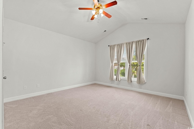 957 Bronwyn Cir N, Myrtle Beach, SC 29582 - carpeted spare room featuring vaulted ceiling and ceiling fan