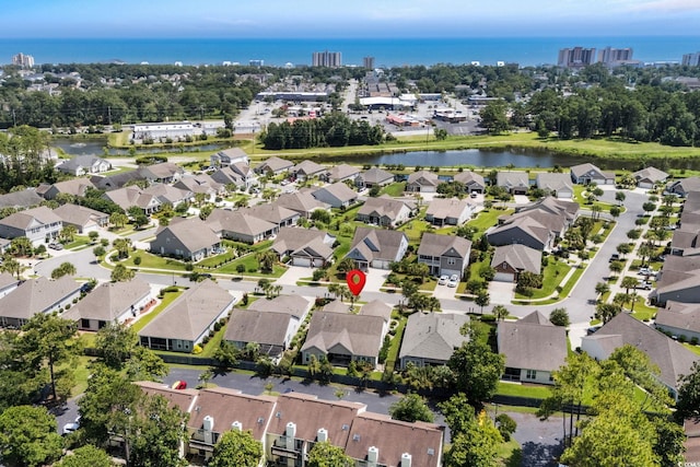 957 Bronwyn Cir N, Myrtle Beach, SC 29582 - aerial overview of property's location featuring a large body of water and nearby suburban area
