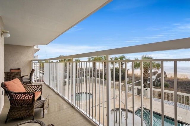 1625 S Ocean Blvd Unit 107, North Myrtle Beach, SC 29582 - balcony featuring view of water and beach