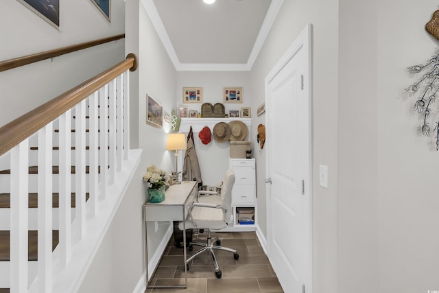 2766 Stellar Loop, Myrtle Beach, SC 29577 - office with crown molding and built in desk