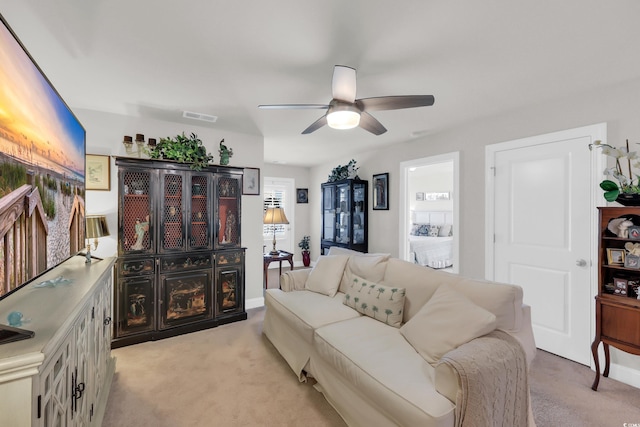 2766 Stellar Loop, Myrtle Beach, SC 29577 - living area with light colored carpet and a ceiling fan