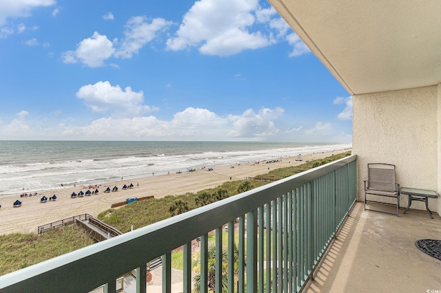 102 N Ocean Blvd Unit 508, North Myrtle Beach, SC 29582 - balcony featuring view of water and beach