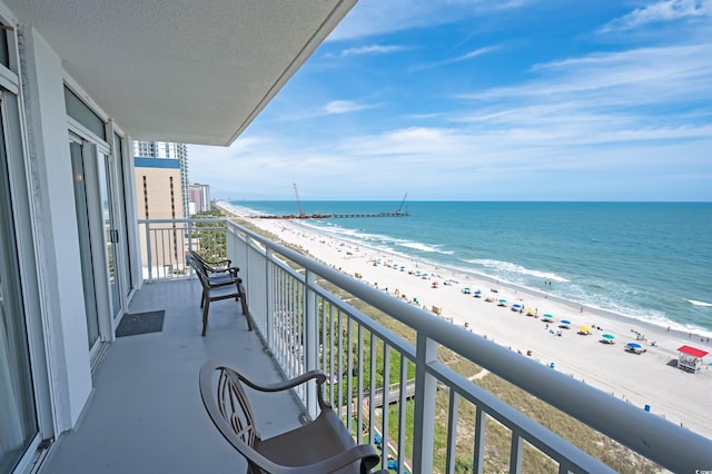 2000 N Ocean Blvd Unit 1117, Myrtle Beach, SC 29577 - balcony with view of water and beach