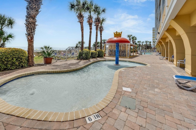 2000 N Ocean Blvd Unit 1117, Myrtle Beach, SC 29577 - community pool featuring a gazebo and a patio area