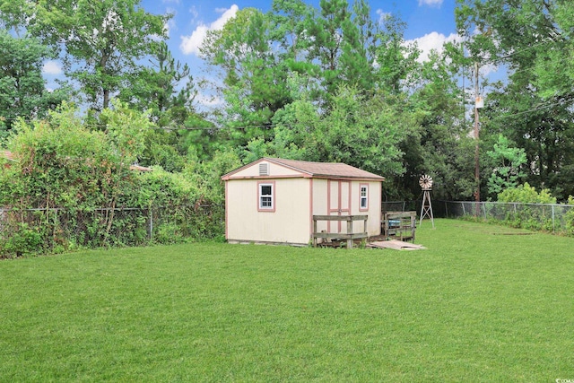 3916 Quail Cir, Myrtle Beach, SC 29579 - fenced backyard with an outdoor structure