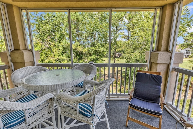2180 Waterview Dr Unit 647, North Myrtle Beach, SC 29582 - sunroom featuring plenty of natural light and view of wooded area