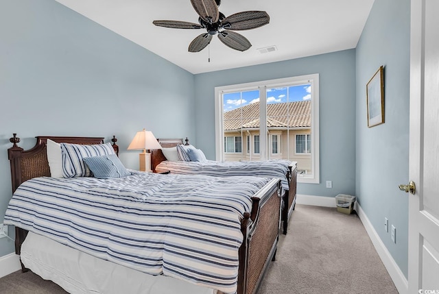 2180 Waterview Dr Unit 647, North Myrtle Beach, SC 29582 - carpeted bedroom featuring baseboards and a ceiling fan