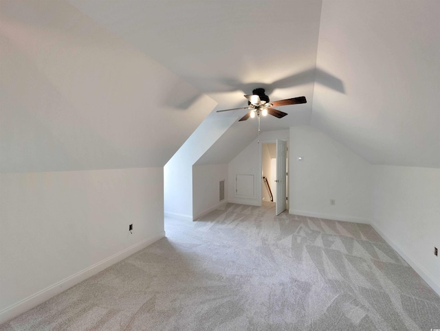 25 Deloach Trl, Pawleys Island, SC 29585 - additional living space featuring light carpet, a ceiling fan, and lofted ceiling