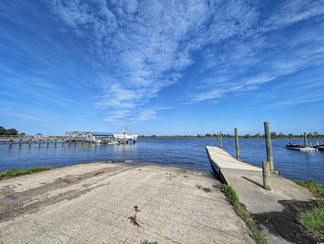 25 Deloach Trl, Pawleys Island, SC 29585 - dock area featuring a boat ramp and a water view