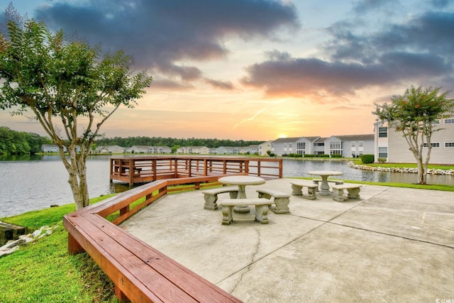 2187 Clearwater Dr Unit H, Surfside Beach, SC 29575 - view of home's community with a water view, a residential view, and a patio area