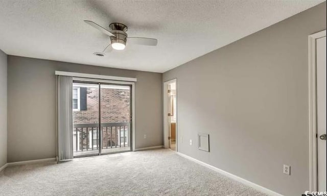 405 77th Ave N Unit 5, Myrtle Beach, SC 29572 - carpeted empty room with ceiling fan and a textured ceiling