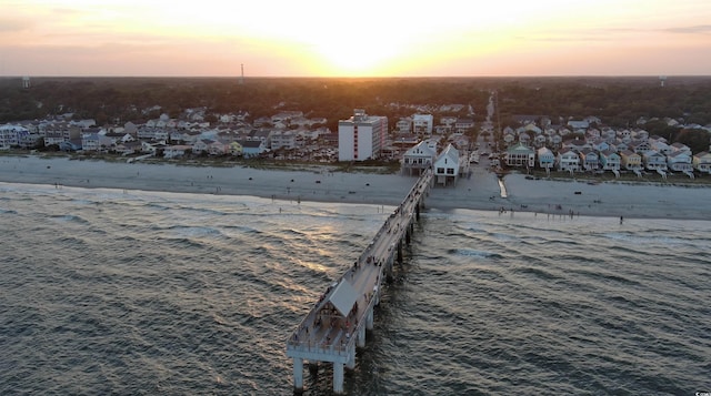 405 77th Ave N Unit 5, Myrtle Beach, SC 29572 - dock featuring view of water and beach and a residential view