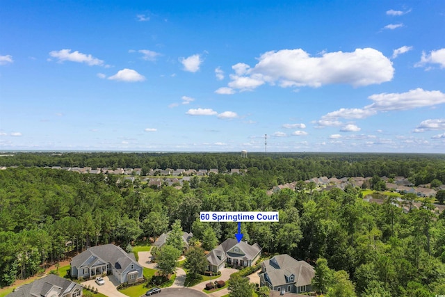 60 Springtime Ct, Murrells Inlet, SC 29576 - aerial perspective of suburban area featuring a heavily wooded area