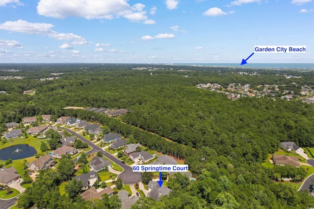 60 Springtime Ct, Murrells Inlet, SC 29576 - aerial view of property and surrounding area with a nearby body of water and nearby suburban area