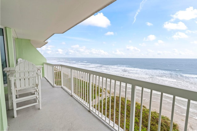 5310 N Ocean Blvd Unit 7C, North Myrtle Beach, SC 29582 - balcony with view of water and beach