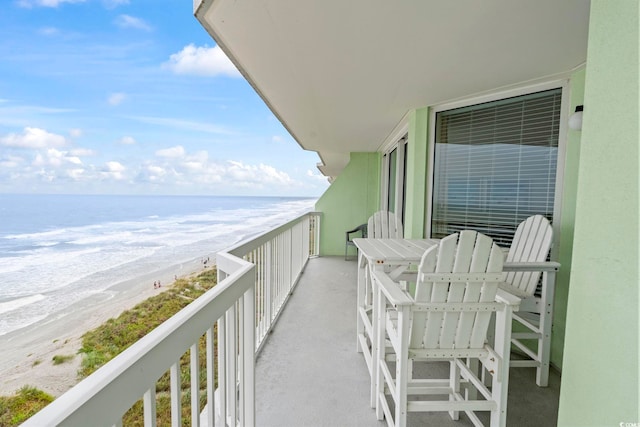 5310 N Ocean Blvd Unit 7C, North Myrtle Beach, SC 29582 - balcony with view of water and beach