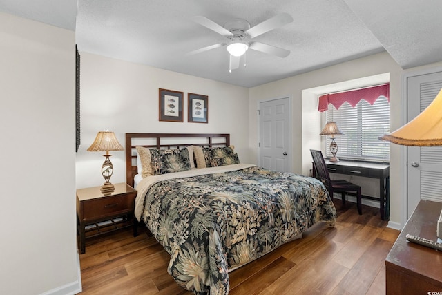 2151 Bridgeview Ct Unit 3-404, North Myrtle Beach, SC 29582 - bedroom with wood finished floors and ceiling fan