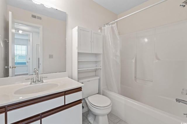 2122 Clearwater Dr Unit C, Surfside Beach, SC 29575 - full bathroom with vanity, tile patterned flooring, and shower / bath combination with curtain