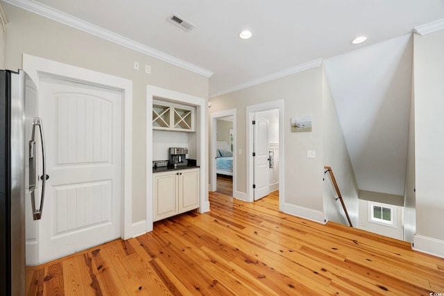43 Sandlapper Way, Pawleys Island, SC 29585 - unfurnished room featuring crown molding, light wood finished floors, and recessed lighting