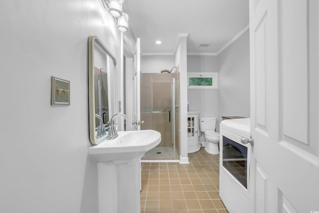 231 Live Oak Ln, Myrtle Beach, SC 29572 - full bath featuring ornamental molding, tile patterned floors, and a stall shower