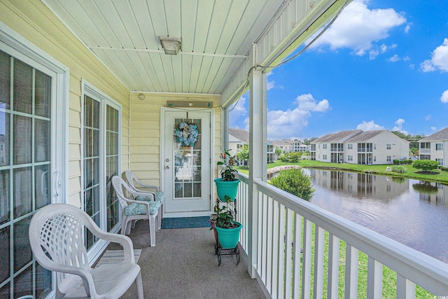 4925 Pond Shoals Ct Unit 202, Myrtle Beach, SC 29579 - balcony featuring a water view and a residential view