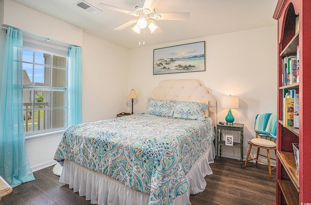 4925 Pond Shoals Ct Unit 202, Myrtle Beach, SC 29579 - bedroom with wood finished floors and ceiling fan