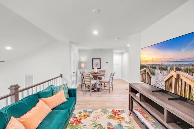 8906 Freya Way Unit 24A, Longs, SC 29568 - living room with light wood-type flooring and recessed lighting