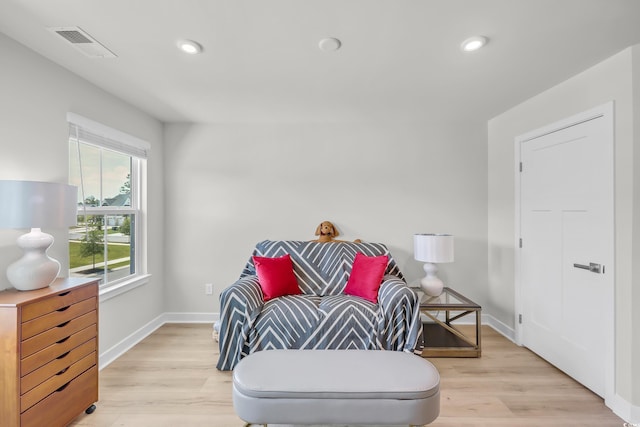 8906 Freya Way Unit 24A, Longs, SC 29568 - sitting room with light wood-style flooring and recessed lighting
