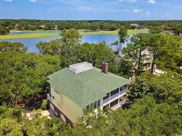 3085 Luvan Blvd, Georgetown, SC 29440 - view from above of property with a large body of water and a tree filled landscape