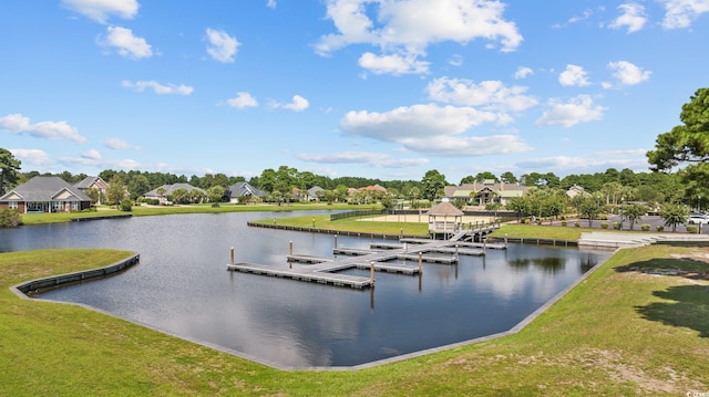 8444 Juxa Dr, Myrtle Beach, SC 29579 - water view featuring a dock and nearby suburban area