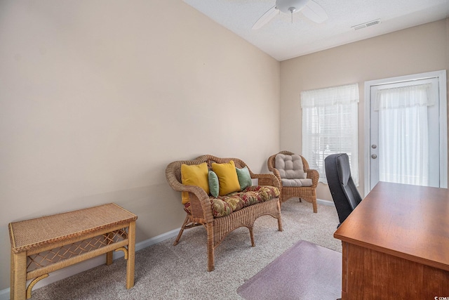 4530 Lighthouse Dr Unit 31-C, Little River, SC 29566 - office area with carpet and a ceiling fan