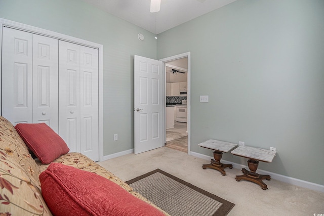 4530 Lighthouse Dr Unit 31-C, Little River, SC 29566 - sitting room with ceiling fan and light carpet
