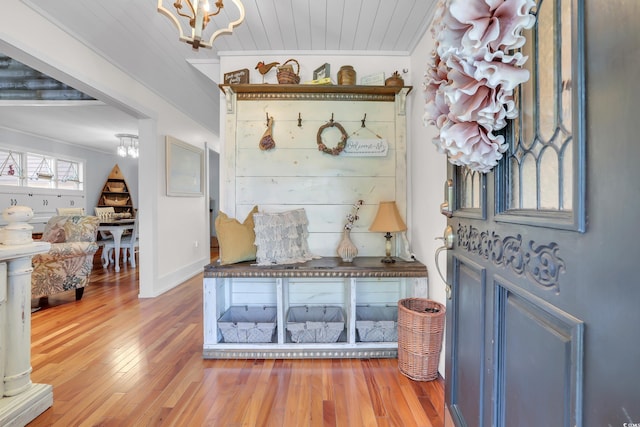 106 Furman Cir, Conway, SC 29526 - detailed view of a chandelier, wood finished floors, and crown molding