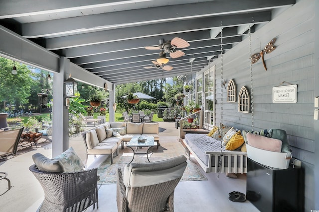 106 Furman Cir, Conway, SC 29526 - view of patio featuring an outdoor living space, outdoor dining area, and ceiling fan