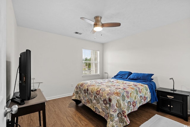 613 Waterway Village Blvd Unit 4-F, Myrtle Beach, SC 29579 - bedroom featuring wood finished floors and a ceiling fan