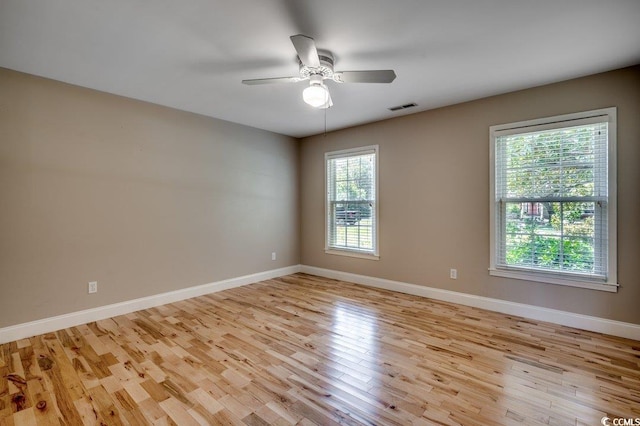 414 Dunes Dr, Myrtle Beach, SC 29572 - unfurnished room featuring light wood-type flooring and ceiling fan