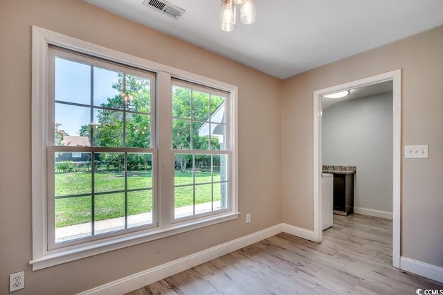 414 Dunes Dr, Myrtle Beach, SC 29572 - spare room featuring baseboards and light wood-style floors