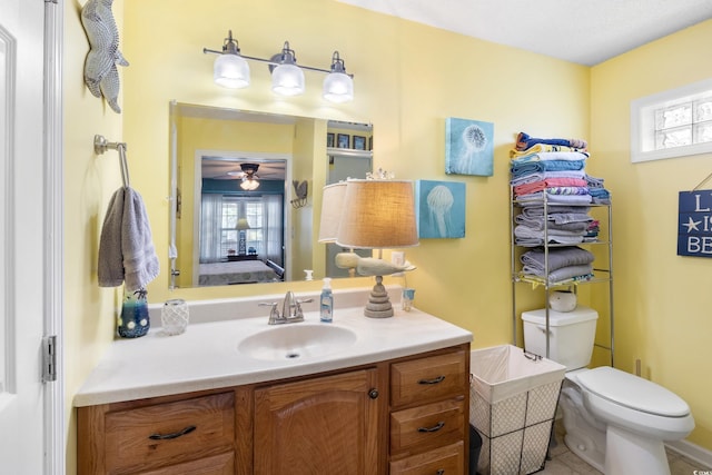 919 Dock Pl, Murrells Inlet, SC 29576 - ensuite bathroom featuring vanity and ceiling fan