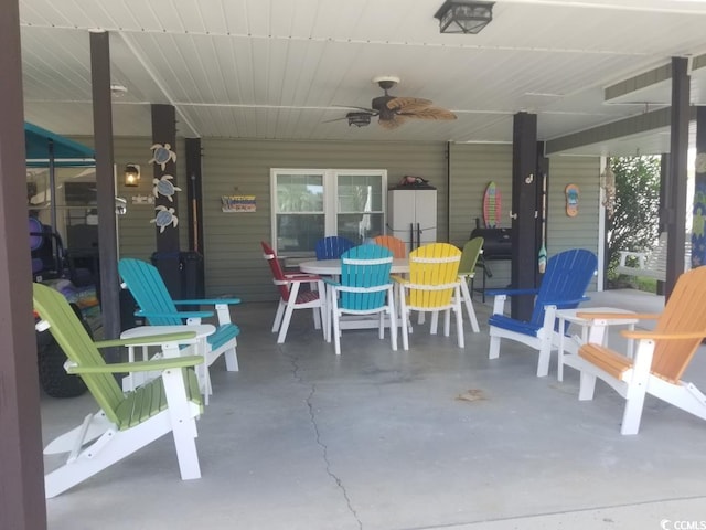 919 Dock Pl, Murrells Inlet, SC 29576 - view of patio featuring a ceiling fan and outdoor dining space