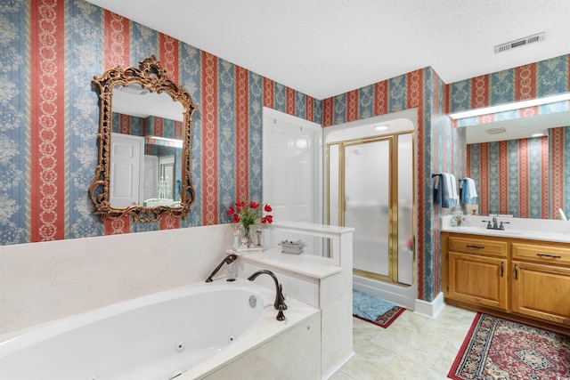 460 River Front St S, Conway, SC 29527 - bathroom with a stall shower, a whirlpool tub, and vanity