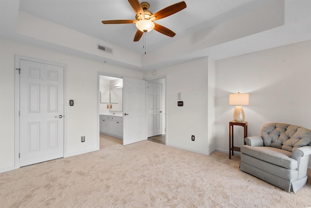 1551 Spinnaker Dr Unit 5935, North Myrtle Beach, SC 29582 - sitting room with ceiling fan and light colored carpet