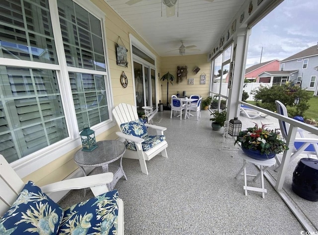 216 Coral Beach Cir, Myrtle Beach, SC 29575 - view of patio featuring ceiling fan and outdoor dining space