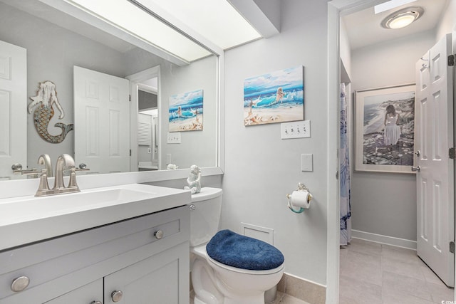 964 Oakwood Ln, Myrtle Beach, SC 29572 - full bathroom featuring tile patterned floors, vanity, and a shower with curtain
