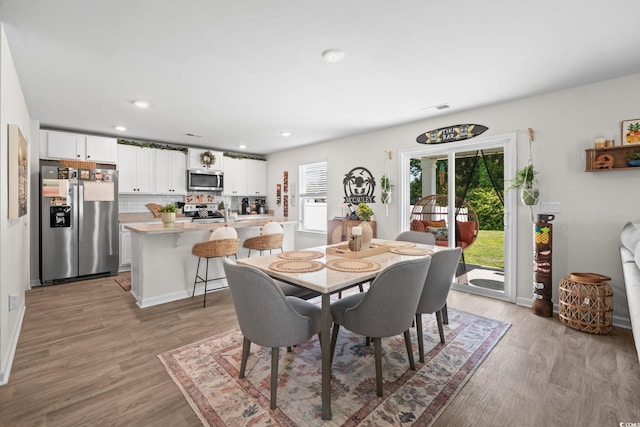 358 Spruce Pine Way, Conway, SC 29526 - dining area with light wood-style floors and recessed lighting
