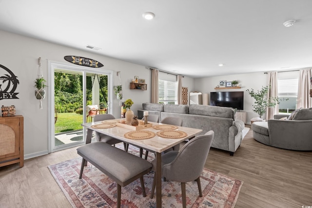358 Spruce Pine Way, Conway, SC 29526 - dining area with light wood-style flooring and recessed lighting