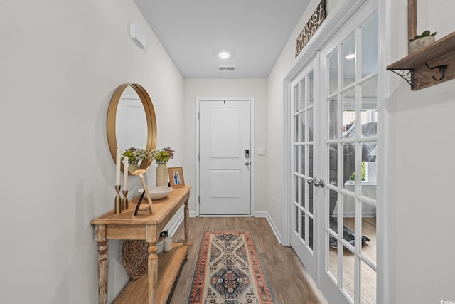 358 Spruce Pine Way, Conway, SC 29526 - entryway featuring french doors and wood finished floors