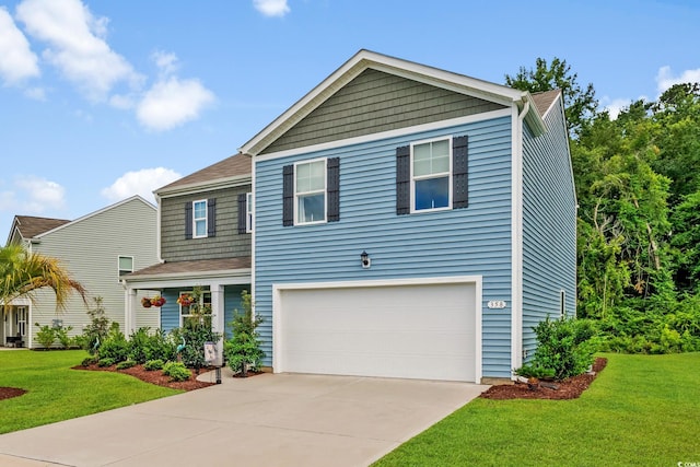 358 Spruce Pine Way, Conway, SC 29526 - view of front of property featuring a front yard, concrete driveway, and an attached garage