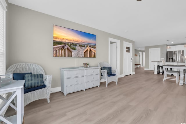 330 51st Ave N, North Myrtle Beach, SC 29582 - sitting room featuring light wood-type flooring and recessed lighting
