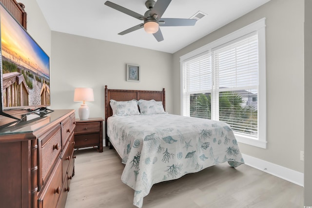330 51st Ave N, North Myrtle Beach, SC 29582 - bedroom featuring light wood-type flooring and ceiling fan